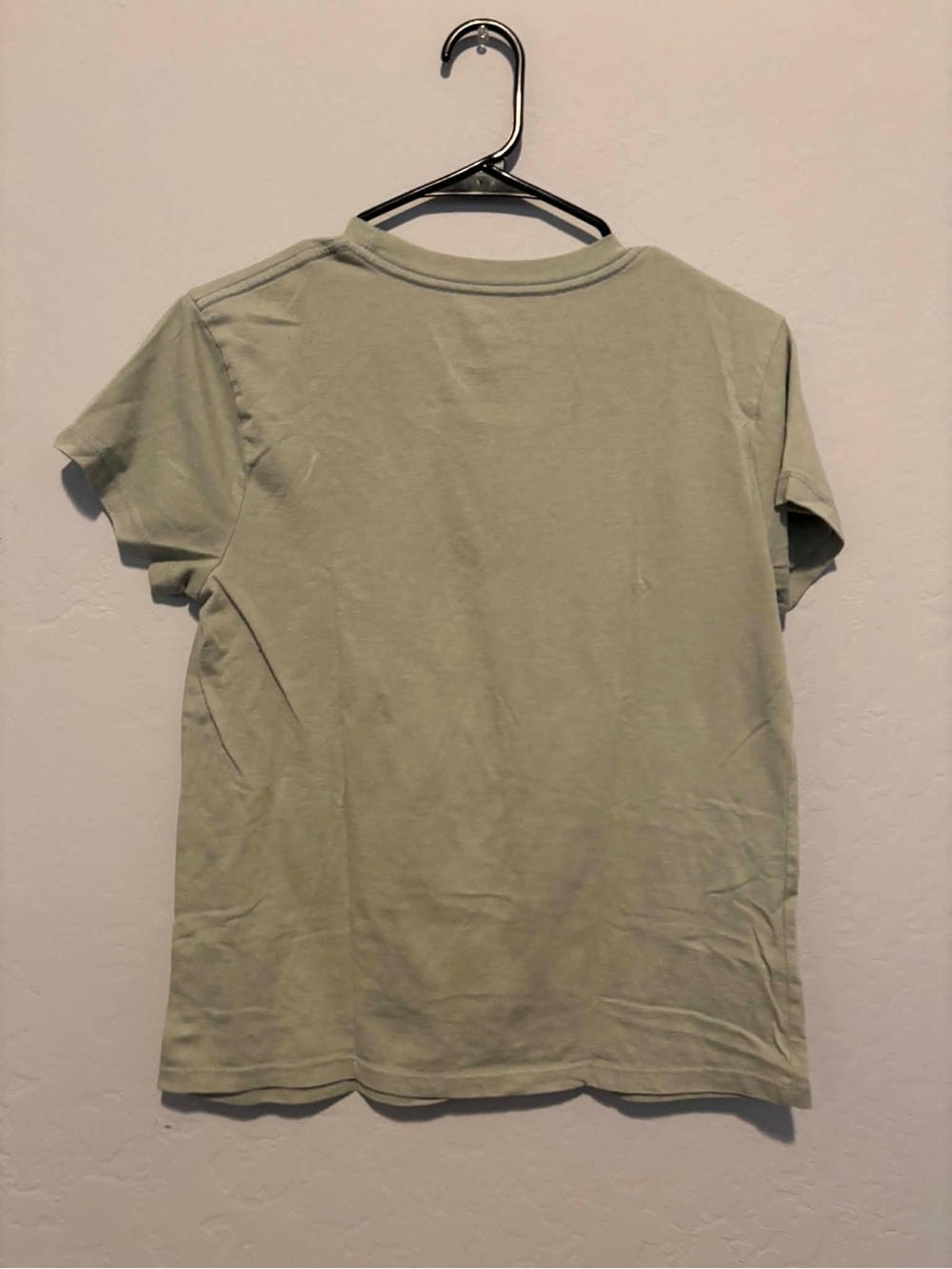 Fifth Sun Sage Green Short Sleeve Tee with Black Floral Graphic - Picture 2 of 3